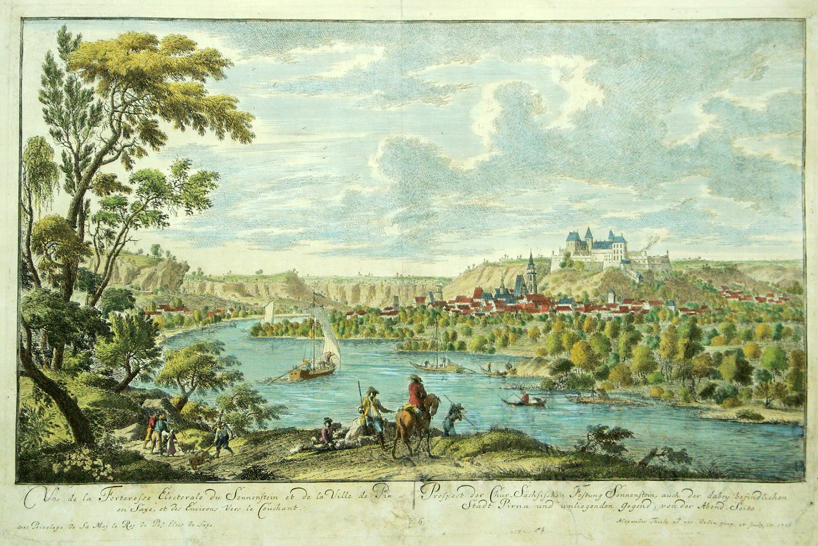 prospect of the chur sachsian fortress sonnenstein